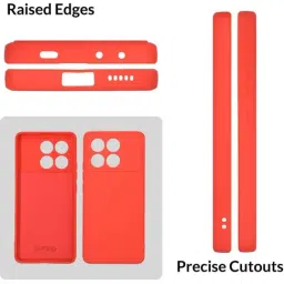 Sprig Back Cover for Poco X6 Pro (Red) image 3