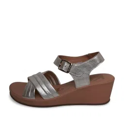 Kickers Women's KICK BIGEYE-IN Silver Ankle Strap Sandals image 3