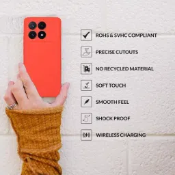 Sprig Back Cover for Poco X6 Pro (Red) image 4
