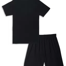 Vimal Jonney Kids Rust & Black Printed T-Shirt Set image 3