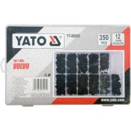 Yato Auto Clips Set Black for Volvo, YT-06655 ( Pack of 350 Pcs) image 2