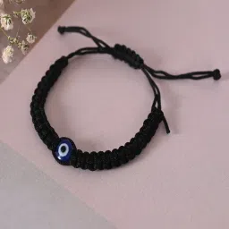 NVR Black Evil Eye Rakhi with Roli Chawal image 3