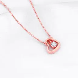 GIVA 925 Silver Rose Gold Whole Heart Necklace for Women & Girls-image-26