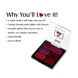 Glam21 My BFF Matte Lip Palette 01 Bolds - 9 gm image 3