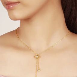 GIVA 925 Silver Golden Artsy Floral Necklace for Women & Girls-picture-43