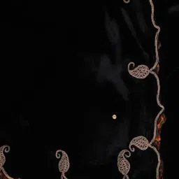 Jaypore Black Velvet Ajrakh Shawl image 5
