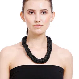 Bamboo Tree Jewels Black Metal Handcrafted Necklace image 4