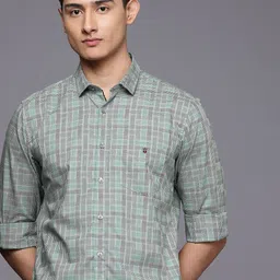 Louis Philippe Sport Nirvana Checked Pure Cotton Slim Fit Casual Shirt-image-41