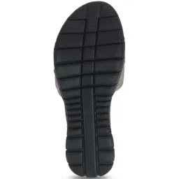 Mochi Women's Gun Metal Casual Sandals image 5