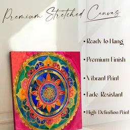 Art Street Pink & Blue Single Piece Canvas Abstract Printed Wall Art image 5