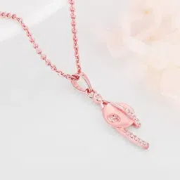 GIVA 925 Silver Rose Gold Saturn Necklace for Women & Girls-image-52