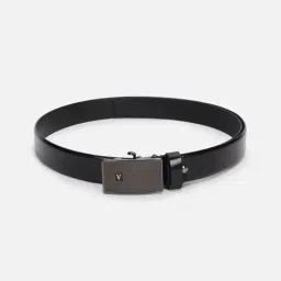 Van Heusen Black Leather Solid Waist Belt-image-66