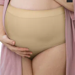 NEWMOM Pack Of 2 High-Rise Seamless Breathable Maternity Support Briefs 0803-253-image-54