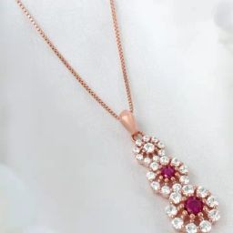 Zavya Dazzeling Rose Gold Plated 925 Sterling Silver Pendant-picture-29