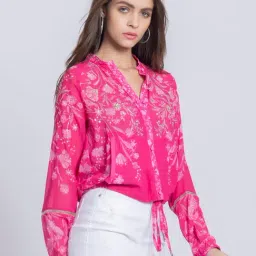 SHAYE Pink Embellished Jacket image 3
