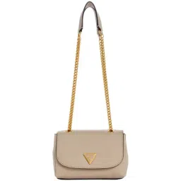 Guess Taupe Textured Sling Handbag-image-0