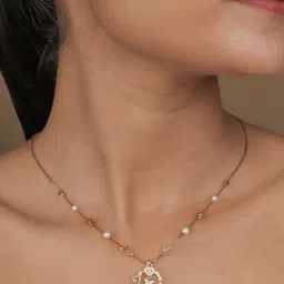 SZN Brass Gold-Plated Necklace image 4