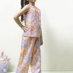 AthenaGirls Printed Round Neck Pure Cotton Top With Palazzo-image-94