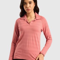 Musclemind Women Self Design Polo CollarT-shirt-picture-17