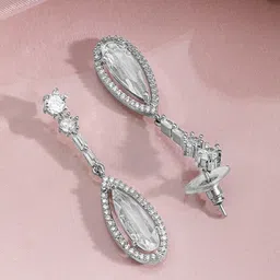 Rubans Rhodium Plated Cubic Zirconia & American Diamond Studded Jewellery Set image 5