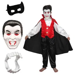 kaku fancy dresses Kaku Fancy Halloween Theme Vampire Costume Set  - Red & White-picture-35