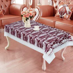 Dakshya Industries PVC Printed Waterproof Rectangle 4 Seater Table Cover - Rust-picture-27