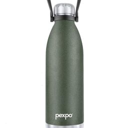 Pexpo Echo ISI Certified |1500ml Water Bottle for Office| Vacuum Insulated Bottles with Handle|24 Hrs Hot & Cold | Thermos Bottle | Flask | Military Green | Home | Office | Kitchen | Men, Women-picture-36