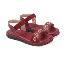 DressBerry Women Open Toe Ankle Loop Flats image 5