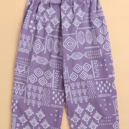 The Magic Wand Girls Printed Pure Cotton Top With Palazzos image 4