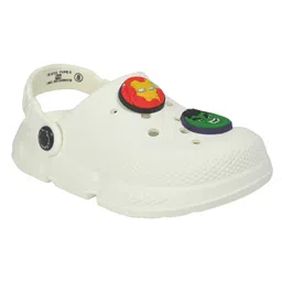 Yellow Bee Marvel Avengers Featuring Character Applique Detailed Slingback Clogs - White image 3