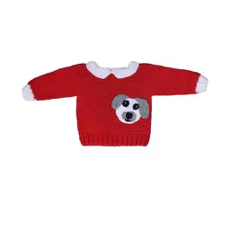 Shinu Fab Unisex Kids Knitted Red Sweater-image-32