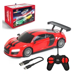 Wembley Toys Remote Controlled High Speed Mini 1:24 Scale Rechargeable Racing Cars - Red & Black image 3