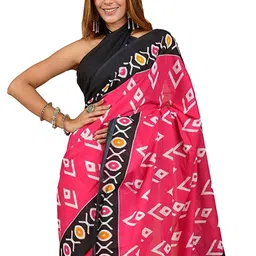 Craft Musium Ethnic Motifs Printed Pure Cotton Saree With Blouse image 2