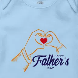 THE PRINT PLATTER Infants Father's Day Printed Envelope Neck Short Sleeves Cotton Bodysuit image 2
