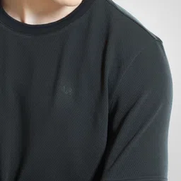 TURMS Men Anti Odour Solid Round Neck Cotton T-shirt image 3