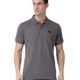 Club York Grey Regular Fit Polo T-Shirt-image-0