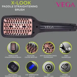 Vega X-Look Paddle VHSB-02 Straightening Brush & Insta Glam VHDH-20 Hair Dryer Combo (Multicolor) image 3