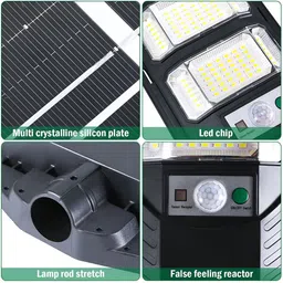 XERGY Black 50W Solar LED Street Light image 5