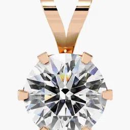 VALANOVA BIS Hallmark 14K Rose Gold 1.50 Cts Diamond Studded Pendant - 1.28 gm image 3