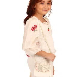 Cutecumber Kids Cream Polyester Dress image 3