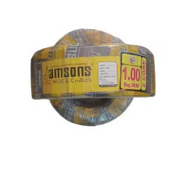 JAMSONS 1 Sq. mm 2 Core Flexible Round Cable Black 90 m Length image 2