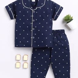 Clt.s Kids Navy Printed Shirt with Pants-picture-42
