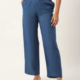 Rooted Blue Straight Fit Trousers-picture-20