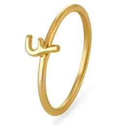 Mia by Tanishq 14k Gold Letter F Alpha Ring for Women-picture-15