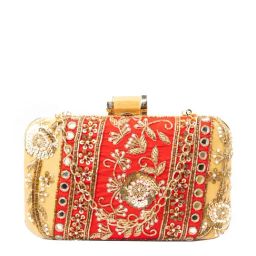 NR by Nidhi Rathi Red Fabric Clutch-picture-11