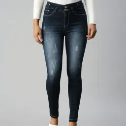 showoffff SHOWOFF Skinny Fit Low Distress Blue Jeans-picture-48