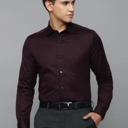 Louis Philippe Gods & Kings Maroon Cotton Regular Fit Printed Shirt-picture-39