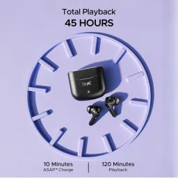 Boat Airdopes 91 Bluetooth Earbuds with Dual Mics,45 hrs Playtime (Active Black, True Wireless) image 3