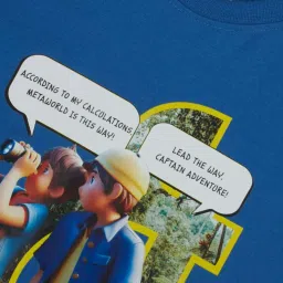 Gini & Jony Kids Blue Digital Print T-Shirt image 3