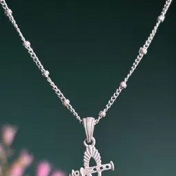 Unniyarcha Men 92.5 Pure Silver Krishna Flut Pendant-picture-38